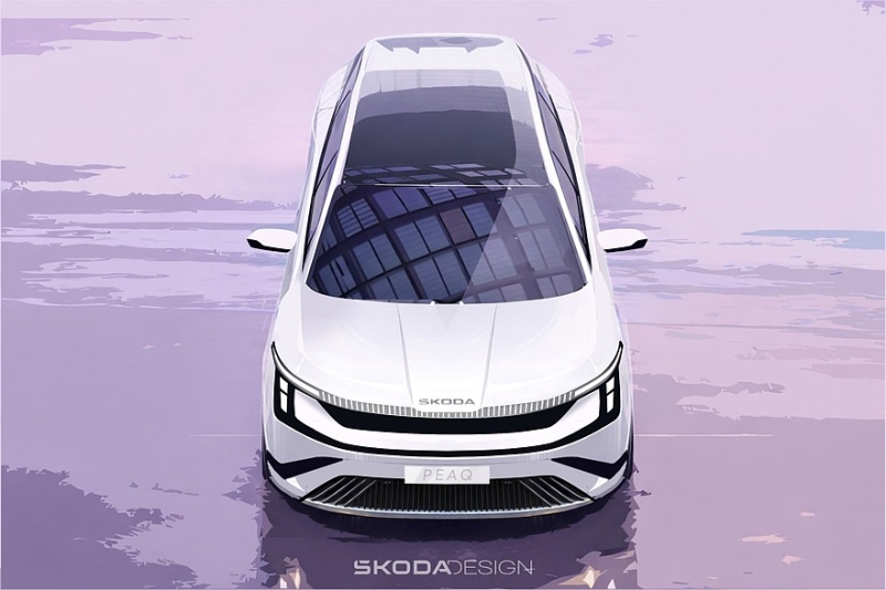Флагманский трёхрядный кроссовер Skoda Peaq: официальные скетчи и дата премьеры